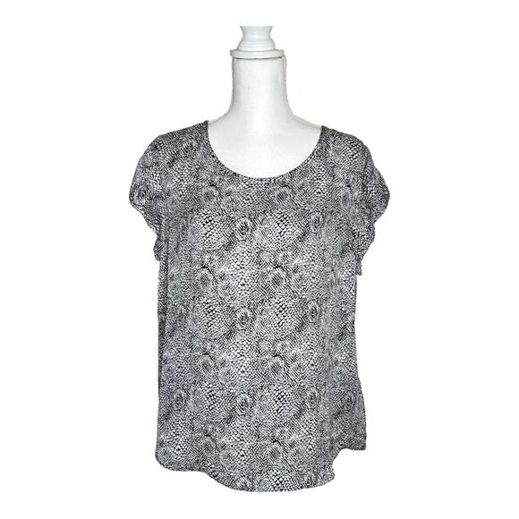 Joie Rancher Snakeskin Print 100% Silk Blouse Large - Picture 1 of 7